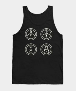 The Owl House Glyphs Light On Dark Background Tank Top Official The Owl House Merch