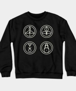 The Owl House Glyphs Light On Dark Background Crewneck Sweatshirt Official The Owl House Merch