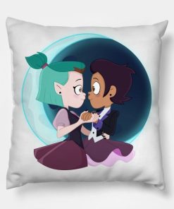 Luz X Amity The The Owl House Throw Pillow Official The Owl House Merch