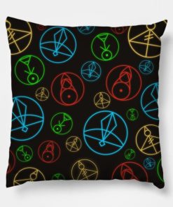 Papa Titan Glyphs The The Owl House Throw Pillow Official The Owl House Merch