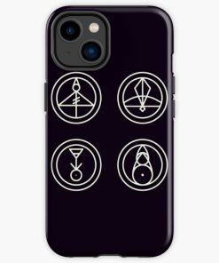 The Owl House Glyphs (Light On Dark Background) Iphone Case Official The Owl House Merch