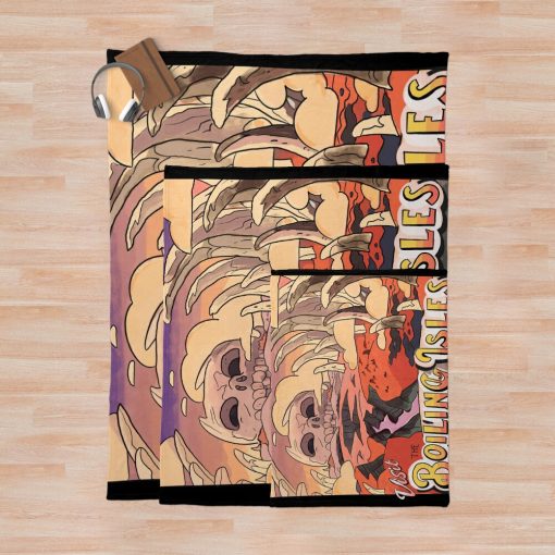 Visit The Boiling Isles - The The Owl House Mock Travel Poster Throw Blanket Official The Owl House Merch