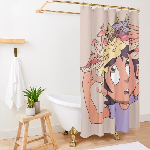 Luz Mashroom | The The Owl House Shower Curtain Official The Owl House Merch